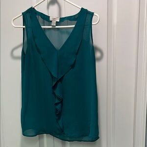 LOFT Women's Teal Sleeveless Top